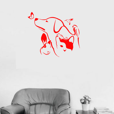  Petshop Ve Veterinerlere Özel Vahşi Ve Evcil Hayvanlar Sticker Yapıştırma