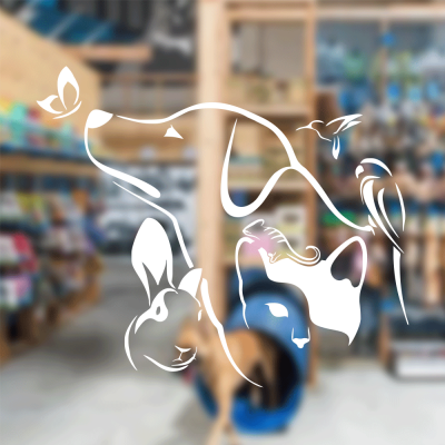  Petshop Ve Veterinerlere Özel Vahşi Ve Evcil Hayvanlar Sticker Yapıştırma