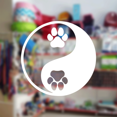 Petshop Ve Veterinerlere Özel Ying Yang Pati Sticker Yapıştırma
