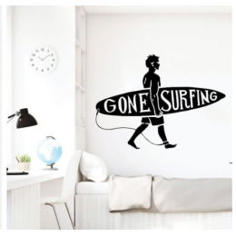 Gone Surfing Yazısı Spor Salonu Duvar Stickerı