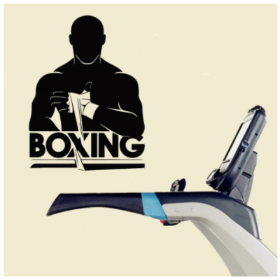 Boxing Man Yazısı Spor Salonu Duvar Stickerı
