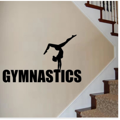 Jimnastik Yazısı Spor Salonu Duvar Stickerı