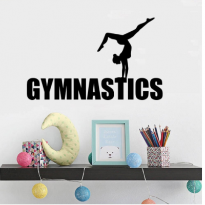 Jimnastik Yazısı Spor Salonu Duvar Stickerı