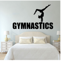 Jimnastik Yazısı Spor Salonu Duvar Stickerı