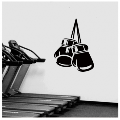 Spor Boks Eldiven Yazısı Spor Salonu Duvar Stickerı