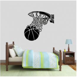 Basketbol Potası Yazısı Spor Salonu Duvar Stickerı