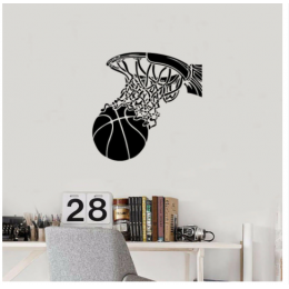 Basketbol Potası Yazısı Spor Salonu Duvar Stickerı