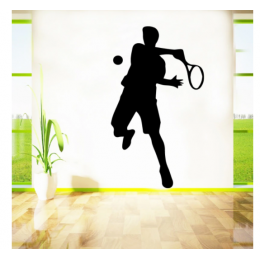 Tenis Oyuncusu Yazısı Spor Salonu Duvar Stickerı