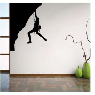 Dağ Tırmanışı  Yazısı Spor Salonu Duvar Stickerı