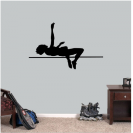 Yüksek Jumper Oyuncusu Yazısı Spor Salonu Duvar Stickerı