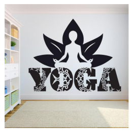 Yoga Meditasyon Yazısı Spor Salonu Duvar Stickerı