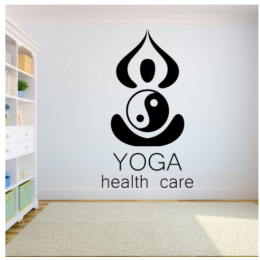 Yoga Health Care  Yazısı Spor Salonu Duvar Stickerı