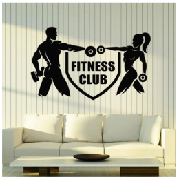 Spor Salonlarına Özel Fitness Kulübü Duvar Yazısı Cam Vitrin Sticker Yapıştırma