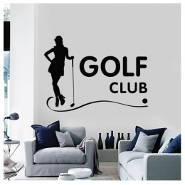 Spor Salonlarına Özel Golf Kulübü Duvar Yazısı Cam Vitrin Sticker Yapıştırma