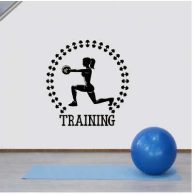 Training Yazısı Spor Salonu Duvar Stickerı