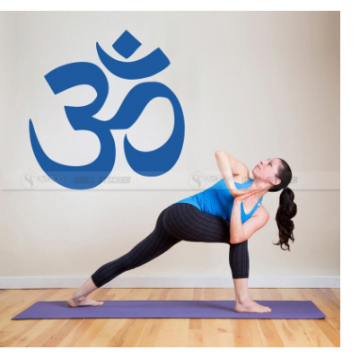 Spor Salonlarına Özel Yoga Logo  Duvar Yazısı Cam Vitrin Sticker Yapıştırma