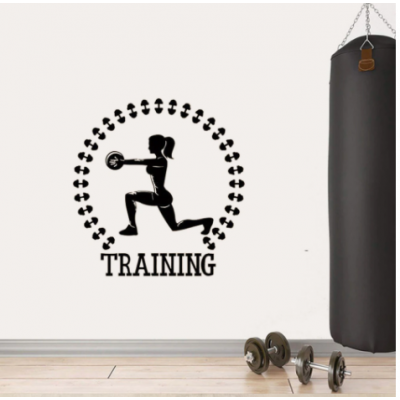 Training Yazısı Spor Salonu Duvar Stickerı