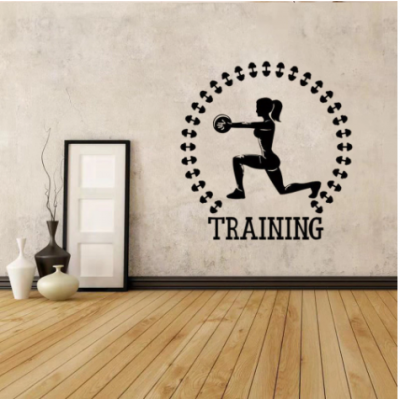 Training Yazısı Spor Salonu Duvar Stickerı