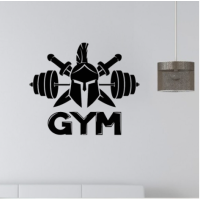 Spor Salonlarına Özel Savaşcı Kask Halter  Duvar Yazısı Cam Vitrin Sticker Yapıştırma