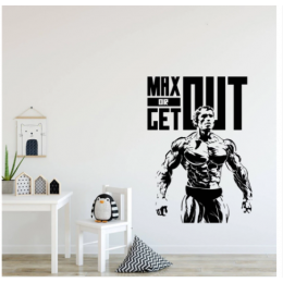 Spor Salonlarına Özel Arnold Schwarzenegger  Duvar Yazısı Cam Vitrin Sticker Yapıştırma