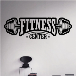 Spor Salonlarına Özel Fitness Center  Duvar Yazısı Cam Vitrin Sticker Yapıştırma
