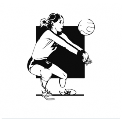 Spor Salonlarına Özel Kadın Volleyball  Yazısı Cam Vitrin Sticker Yapıştırma