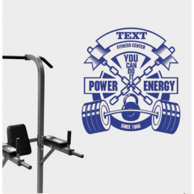 Power Energy Yazısı Spor Salonu Duvar Stickerı