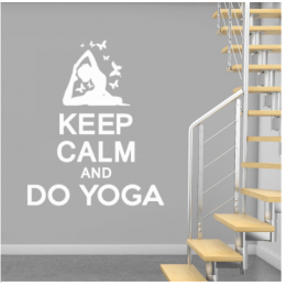Keep Calm  and Do Yoga Yazısı Spor Salonu Duvar Stickerı