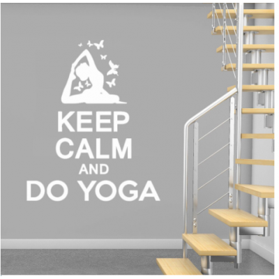 Keep Calm  and Do Yoga Yazısı Spor Salonu Duvar Stickerı
