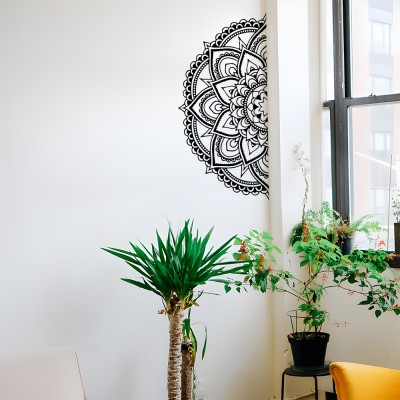 Spor Salonlarına Özel Yarım Mandala  Yazısı Cam Vitrin Sticker Yapıştırma