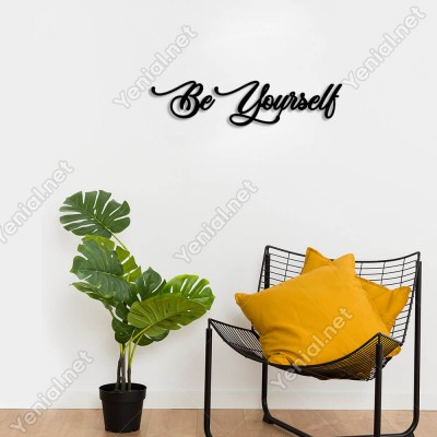 Be Yourself Duvar Oda Ev Aksesuarı Ahşap Tablo 50x11cm