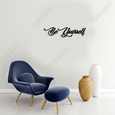 Be Yourself Duvar Oda Ev Aksesuarı Ahşap Tablo 50x11cm