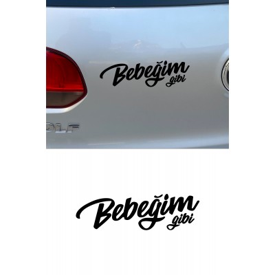 Bebeğim Gibi Araba Motorsiklet Kask Laptop Sticker 17x5 cm