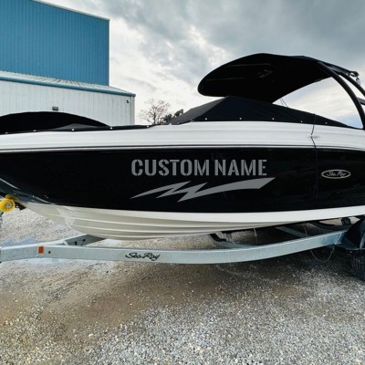  Aheste 01 Kişiye Özel, Boat Tekne Stickerı, Vinyl Sticker, Boat Sticker 115x30 cm  (Set 2 adet Sağ Sol Olacak Şekildedir) 