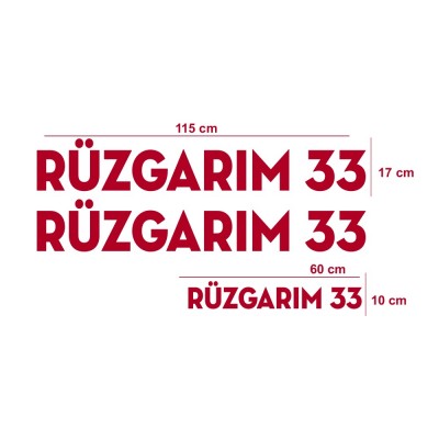 Kişiye ve Tekneye Özel İsim Sticker