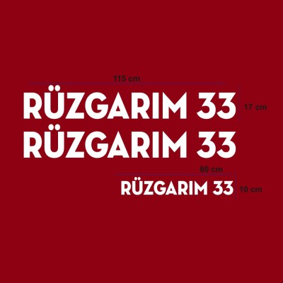 Kişiye ve Tekneye Özel İsim Sticker