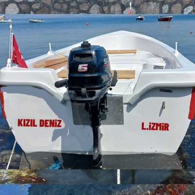 Kişiye Özel kızıl Deniz Boat Tekne Sticker, Vinyl Sticker, Boat Sticker (Set 5 adet Sağ Sol Olacak Şekilde)