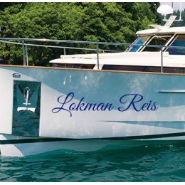 Kişiye ve Tekneye Boatlara Özel /Lokman Reis / İsim tekne stickerı