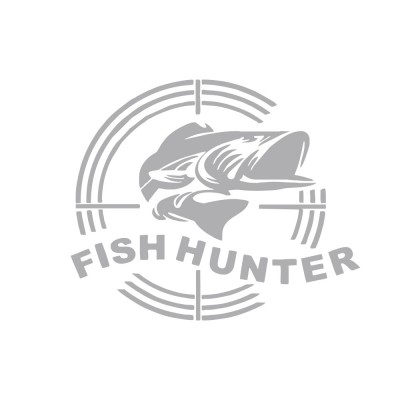 Kişiye Tekneye Yatlara Özel Fishhunter Logo Yazısı Sticker Yapıştırma 