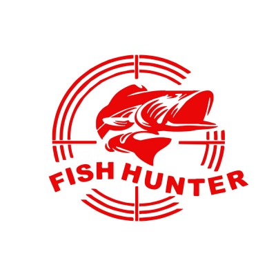 Kişiye Tekneye Yatlara Özel Fishhunter Logo Yazısı Sticker Yapıştırma 