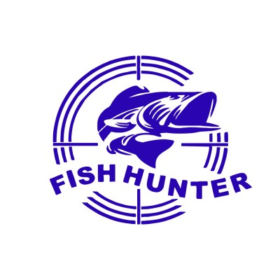 Kişiye Tekneye Yatlara Özel Fishhunter Logo Yazısı Sticker Yapıştırma 