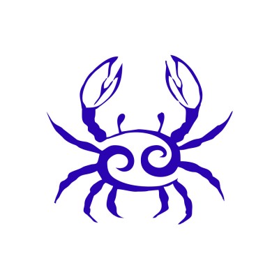 Kişiye Tekneye Yatlara Özel Yengeç Burcu Logo Yazısı Sticker Yapıştırma 