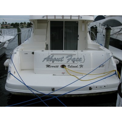 Kişiye ve Tekneye Özel About Face  Yazısı İsim Sticker 