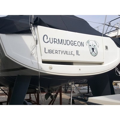 Kişiye ve Tekneye Özel Curmudgeon Yazısı İsim Sticker 