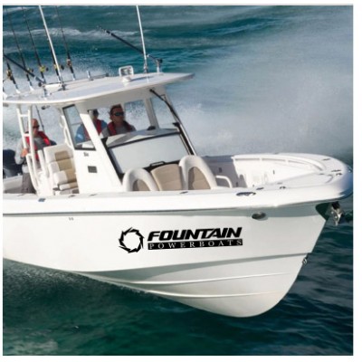 Kişiye ve Tekneye Özel Fountain Yazısı İsim Sticker 