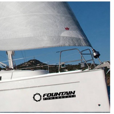 Kişiye ve Tekneye Özel Fountain Yazısı İsim Sticker 