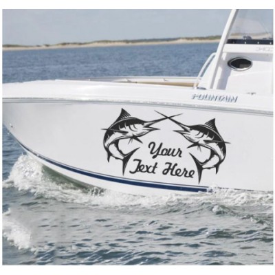 Kişiye ve Tekneye Özel Your Jext Here  Yazısı İsim Sticker 