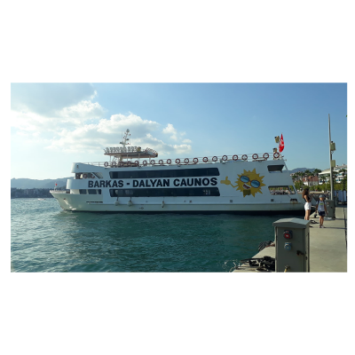 Tekneye Özel BARKAS DALYAN COUNOS Yapıştırma Çalışması Sticker Yapıştırma