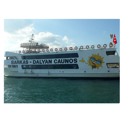 Tekneye Özel BARKAS DALYAN COUNOS Yapıştırma Çalışması Sticker Yapıştırma