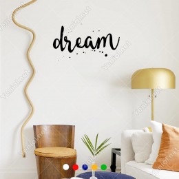 El Yazısı ile Yazılmış Dream Yazısı Sticker 60x33 cm